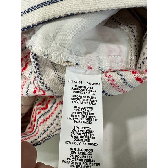 FIFTEEN TWENTY Striped Shorts High‎ Waist Textured Casual Size 4 - Picture 5 of 6